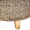 Stool Alexandra House Living Grey Wood synthetic rattan 40 x 48 x 40 cm