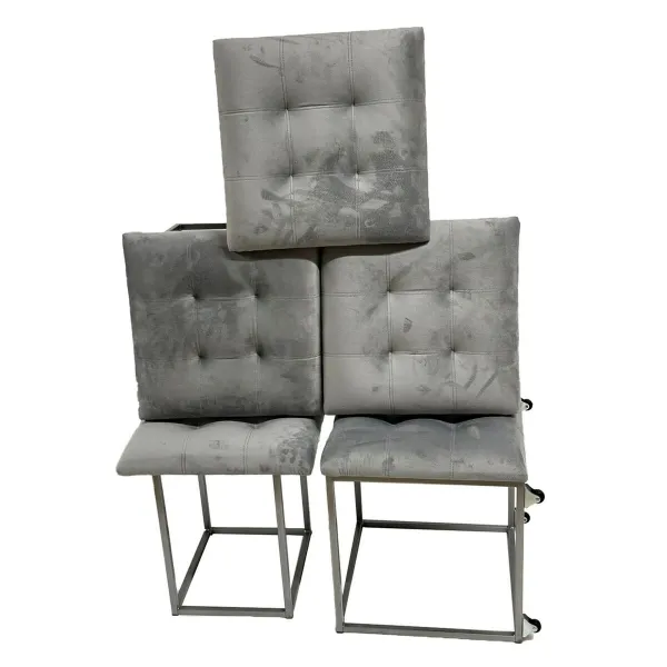 Stool Alexandra House Living Grey Wood synthetic rattan 40 x 48 x 40 cm