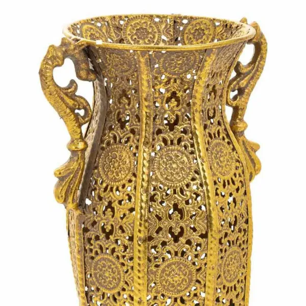 Vase Alexandra House Living Gold Iron 12 x 38 x 16 cm