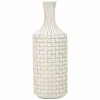 Vase Alexandra House Living White Polyresin 14 x 39 x 14 cm