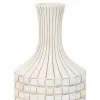 Vase Alexandra House Living White Polyresin 14 x 39 x 14 cm