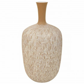 Vase Alexandra House Living White Golden Polyresin 21 x 41 x 21 cm