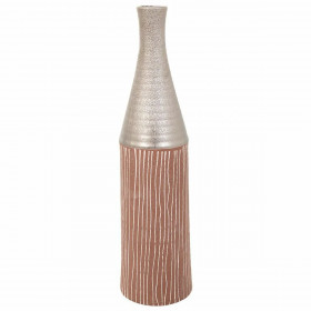 Vase Alexandra House Living Silver Ceramic 13 x 53 x 13 cm