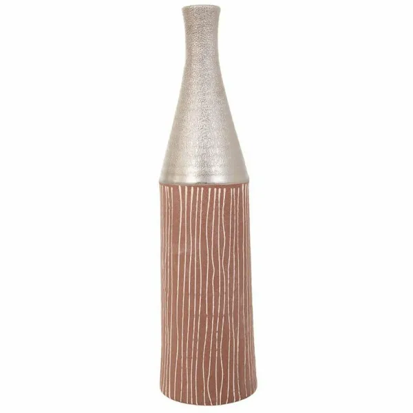 Vase Alexandra House Living Silver Ceramic 13 x 53 x 13 cm