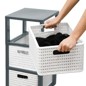 Flower Pot Stand Alexandra House Living Black Iron Tile 33 x 37 x 33 cm 3 Pieces