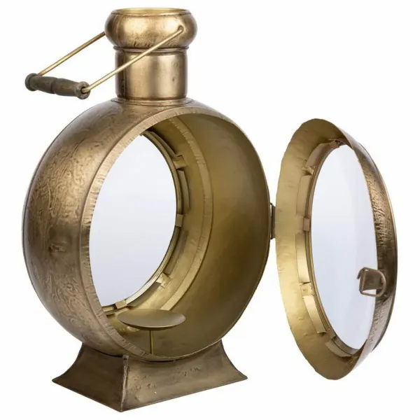 Candle Holder Alexandra House Living Golden Metal Glass Iron 21 x 47 x 33 cm