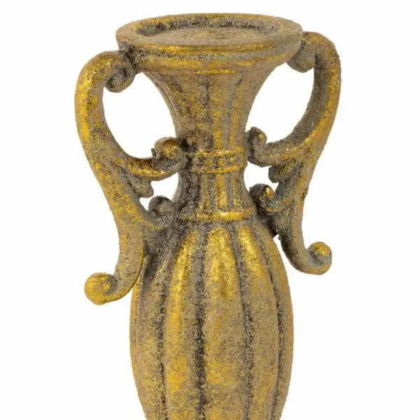Candle Holder Alexandra House Living Gold Resin 14 x 33 x 14 cm
