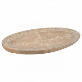 Centerpiece Alexandra House Living White Natural Mango wood 19 x 3 x 38 cm