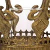 Candleholder Alexandra House Living Golden Glass Iron 26 x 33 x 26 cm