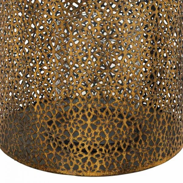 Candleholder Alexandra House Living Gold Glass Iron 20 x 30 x 20 cm