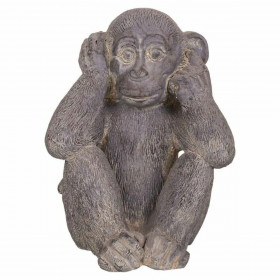 Decorative Figure Alexandra House Living Grey Magnesium Monkey 26 x 40 x 35 cm