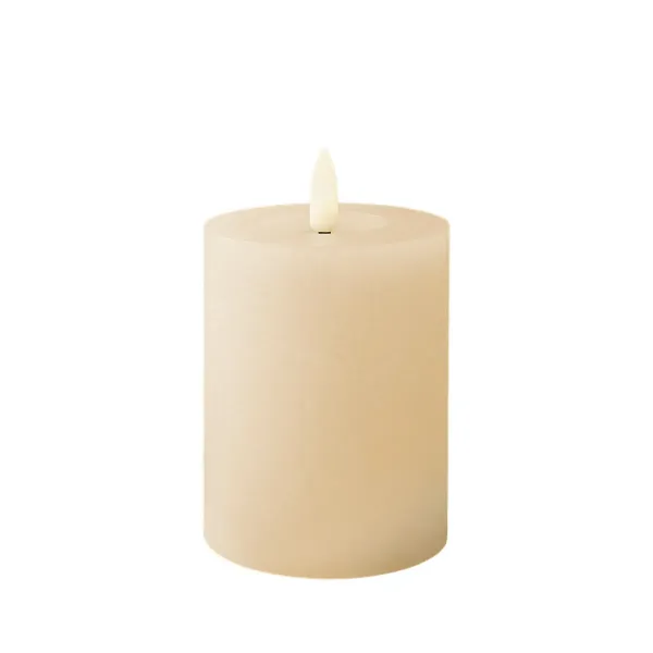 LED Candle Lumineo Beige Cream Ø 7 x 11,2 cm (AAA)