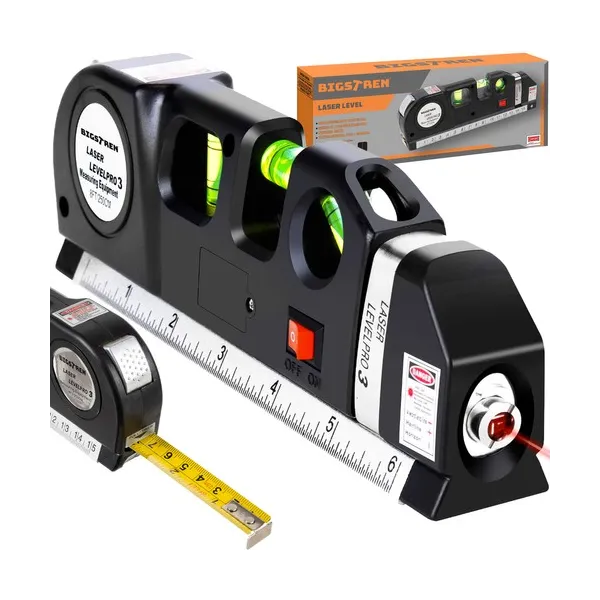 Laserlood mõõdulindiga 250cm Bigstreeni 21747