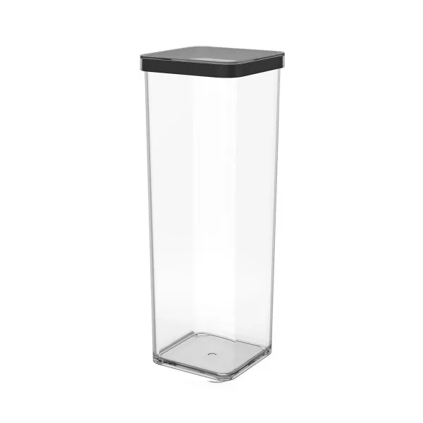 Bucket container Rotho Black Transparent Silicone Plastic