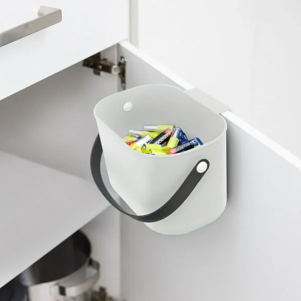 Bucket container Rotho White Recycled plastic