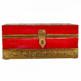 Jewelry box Alexandra House Living Red Brass Mango wood MDF Wood 11 x 9 x 20 cm