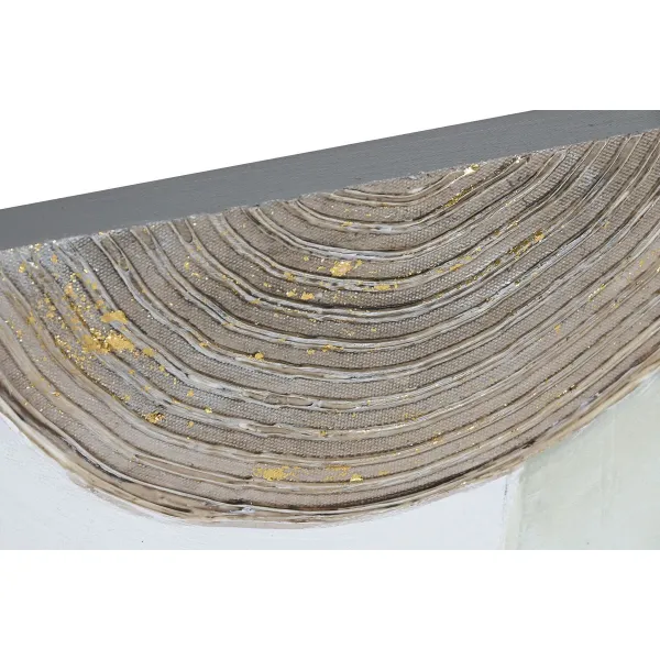 Painting Home ESPRIT Beige Grey Canvas MDF Wood Abstract Modern 50 x 2,5 x 50 cm (2 Units)