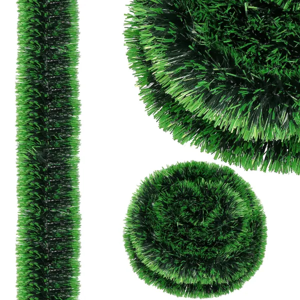 Christmas tree chain 6m shaded green, Christmas tree garland, diameter 7cm