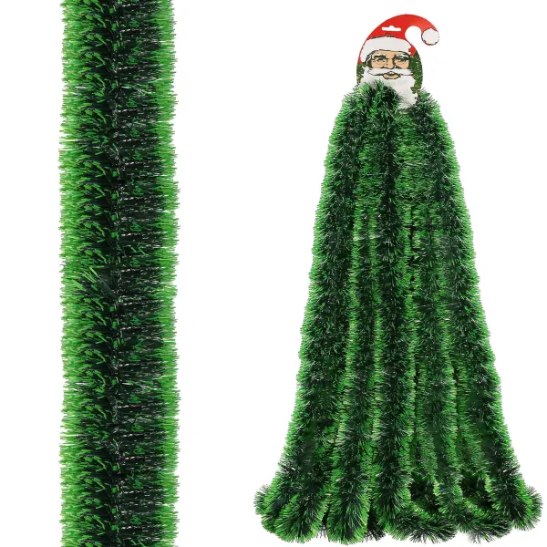 Christmas tree chain 6m shaded green, Christmas tree garland, diameter 7cm