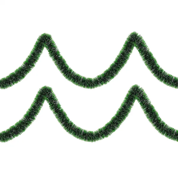 Christmas tree chain 6m shaded green, Christmas tree garland, diameter 7cm