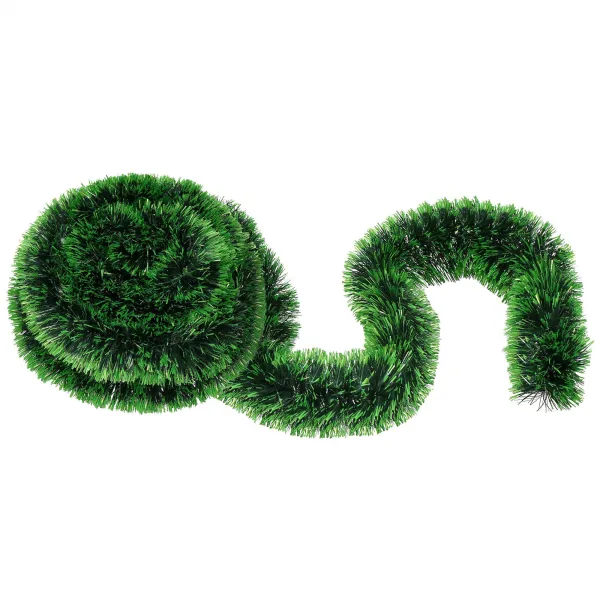 Christmas tree chain 6m shaded green, Christmas tree garland, diameter 7cm