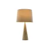 Desk lamp Home ESPRIT Beige Linen Marble 35 x 35 x 64 cm