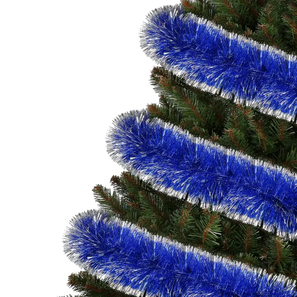 Christmas tree chain 6m navy blue and silver garland for Christmas tree, diameter 10cm