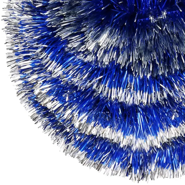 Christmas tree chain 6m navy blue and silver garland for Christmas tree, diameter 10cm