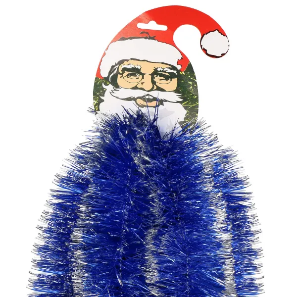Christmas tree chain 6m navy blue and silver garland for Christmas tree, diameter 10cm