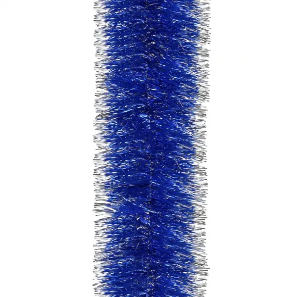 Christmas tree chain 6m navy blue and silver garland for Christmas tree, diameter 10cm