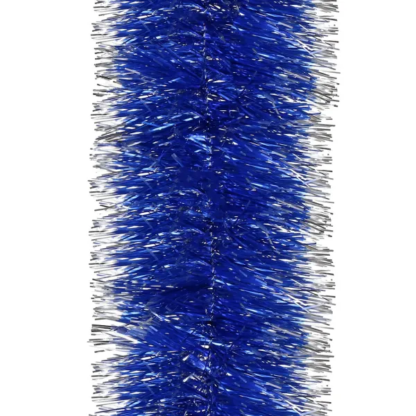 Christmas tree chain 6m navy blue and silver garland for Christmas tree, diameter 10cm