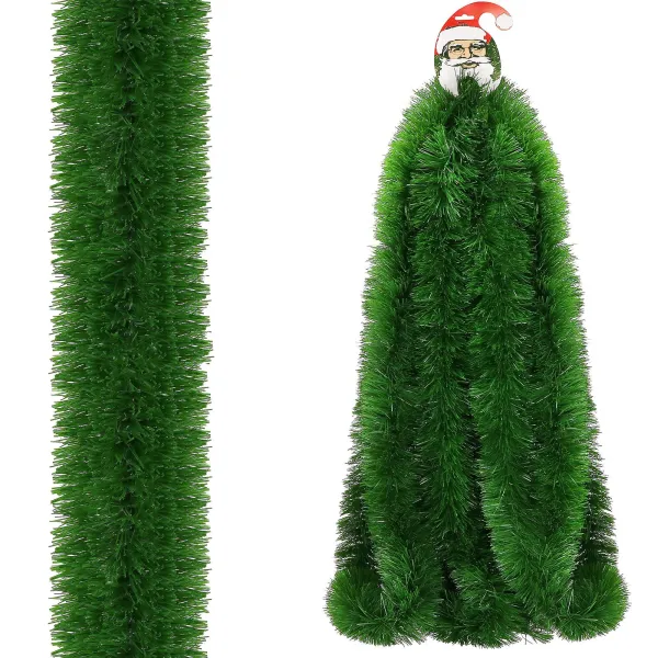 Christmas tree chain 6m green, Christmas tree garland, diameter 15cm