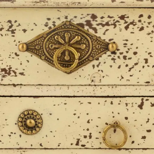 Jewelry box Alexandra House Living Cream Mango wood 10 x 19 x 24 cm 5 drawers