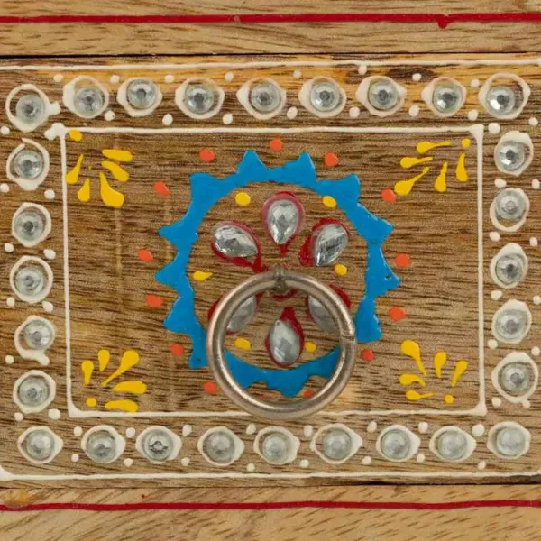 Jewelry box Alexandra House Living Multicolour Natural Mango wood MDF Wood 14 x 10 x 23 cm 2 drawers