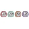 Table clock Home ESPRIT Pink Coral Lilac 10 x 4,7 x 9 cm