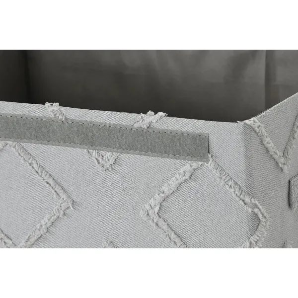 Basket Home ESPRIT Grey Cream 40 x 30 x 50 cm (2 Units)