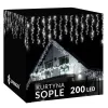 Light curtain 200 LED garland, indoor-outdoor icicle lights cold white