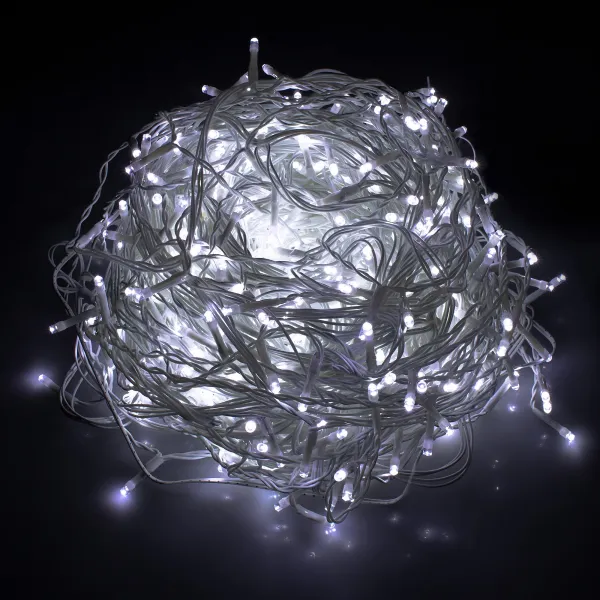 Light curtain 200 LED garland, indoor-outdoor icicle lights cold white