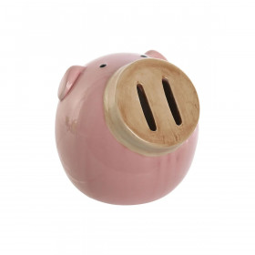 Money box Home ESPRIT Dolomite Pig 13 x 12 x 12 cm