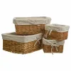 Set of Baskets Alexandra House Living Natural wicker Willow wood 4 Pieces
