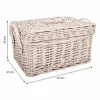 Storage boxes Alexandra House Living White wicker Willow wood 2 Pieces