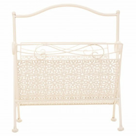 Magazine rack Alexandra House Living White Ironwork 36 x 33 x 38 cm