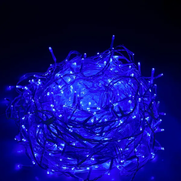 Light curtain with remote control 300 LED garland, indoor-outdoor lights icicles blue