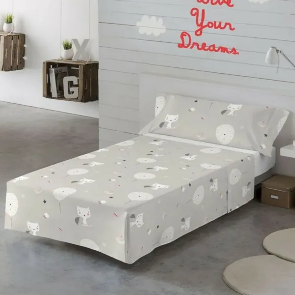 Top sheet Haciendo el Indio Balloons and Cats