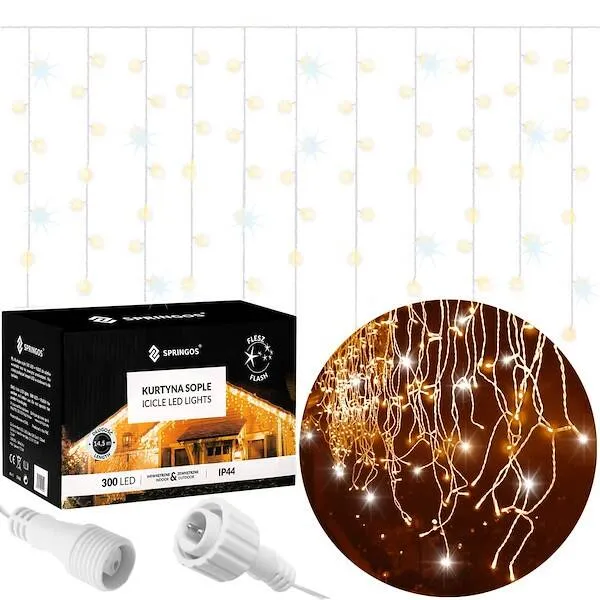 Jõulude LED-kardinvalgustus Springos CL0331 12 m