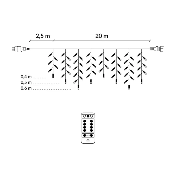 Christmas Lights Springos CL0504, 500 LEDs, 20 m