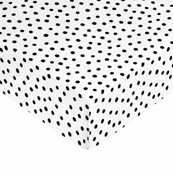 Fitted bottom sheet Kids&Cotton Kibo Black Single 90 x 200 cm