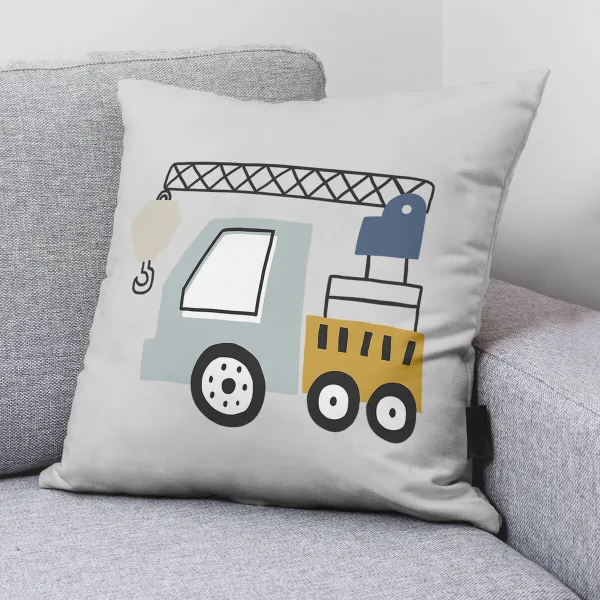Cushion cover Kids&Cotton Brail A White 50 x 50 cm Cotton