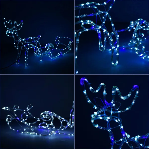 CL1225 APGAISMOJUMS ZIEMEĻBRIEŽI AR SLEIGH 288 LED SPULDZĒM