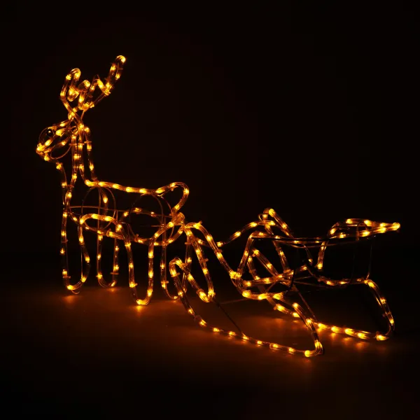 CL1226 LIGHT REINDEER WITH 192 LED SLEIDER